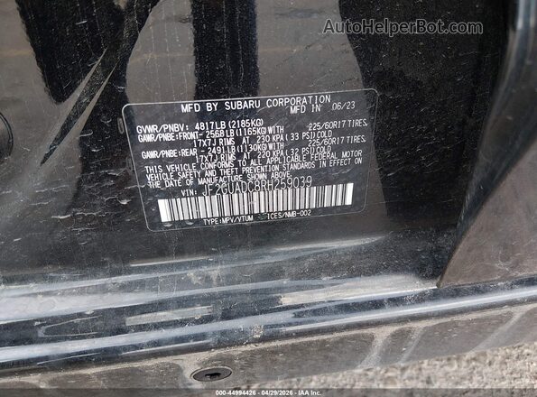 JF2GUADC8RH259039 2024 SUBARU CROSSTREK Black ძრავის განყოფილების ხედი