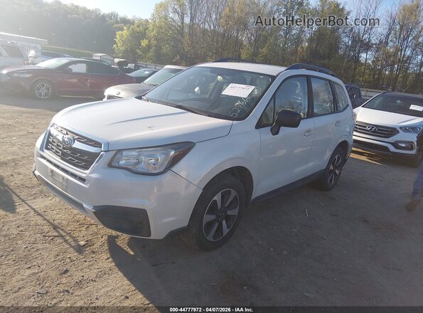 JF2SJABC0HH527666 2017 SUBARU FORESTER 2.5 White Առջևի ձախ երեք քառորդ տեսարան
