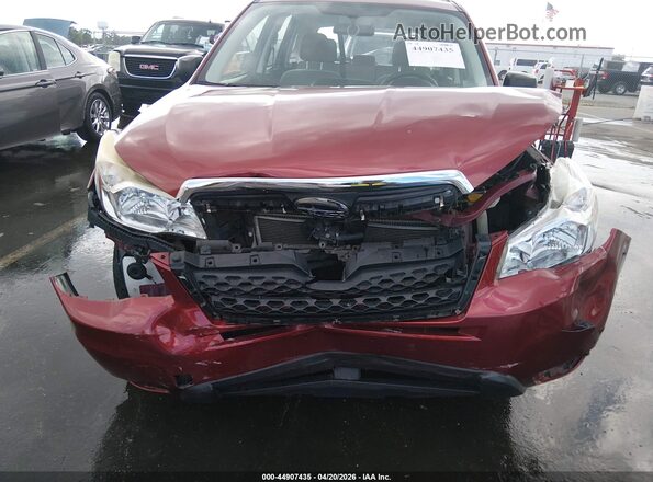 JF2SJABC2GH402392 2016 SUBARU FORESTER 2.5 Red წინა ხედი