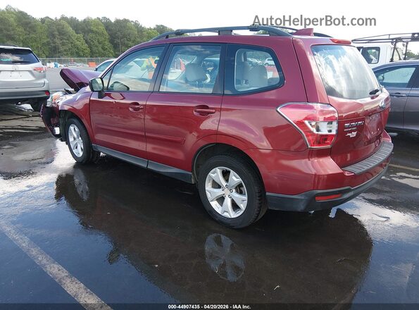 JF2SJABC2GH402392 2016 SUBARU FORESTER 2.5 Red უკანა მარცხენა