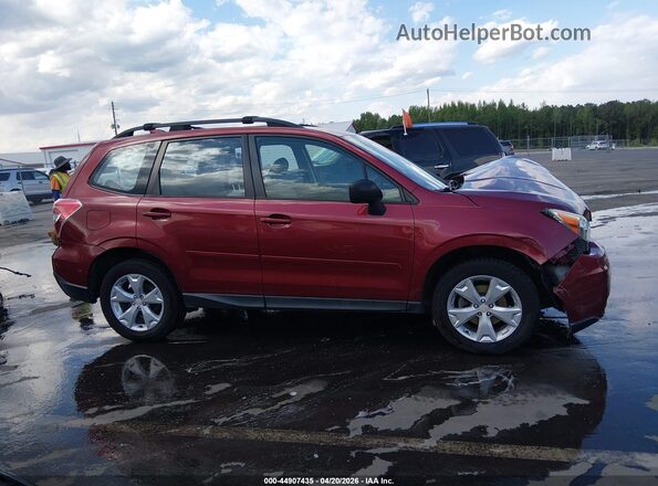 JF2SJABC2GH402392 2016 SUBARU FORESTER 2.5 Red უკანა სალონის ხედი
