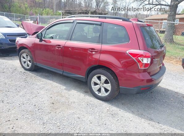 JF2SJABC7GH500544 2016 SUBARU FORESTER 2.5 Red Rear left