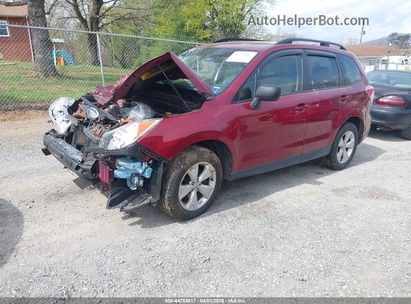 JF2SJABC7GH500544 2016 SUBARU FORESTER 2.5 Red Front left