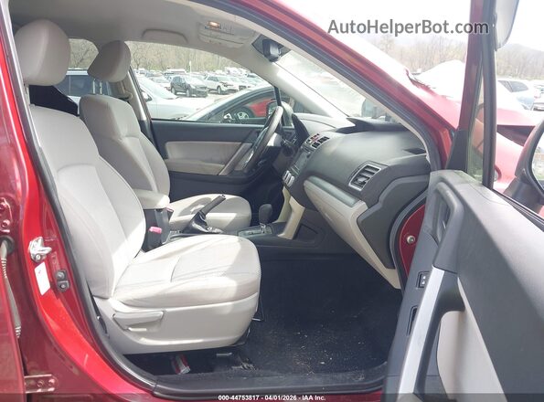 JF2SJABC7GH500544 2016 SUBARU FORESTER 2.5 Red Front interior view