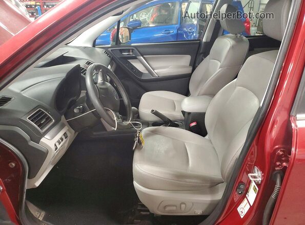 JF2SJAXC0GH517842 2016 SUBARU FORESTER 2.5I TO Maroon წინა სალონის ხედი