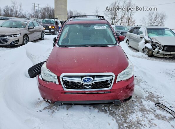 JF2SJAXC1GH509037 2016 SUBARU FORESTER 2.5I TO Maroon Vista frontal