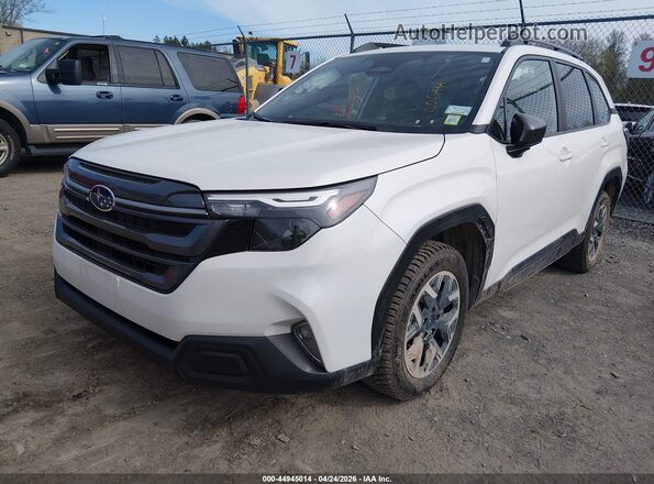JF2SLDDC8SH515894 2025 SUBARU FORESTER White Առջևի ձախ երեք քառորդ տեսարան