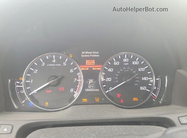 JH4KC2F90JC000676 2018 ACURA RLX White ხელსაწყოთა პანელის ხედი