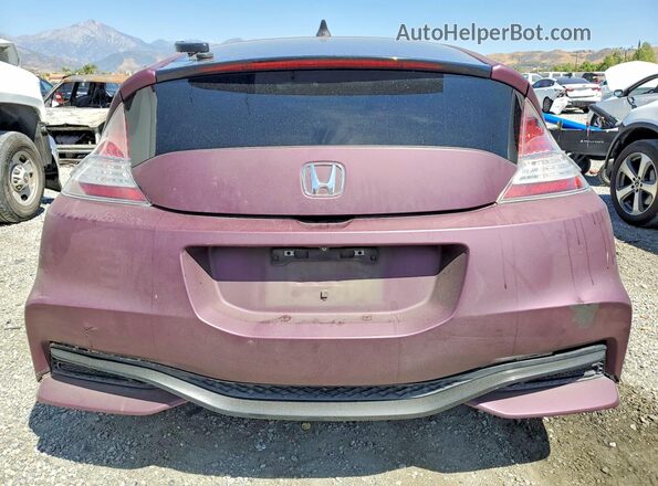 JHMZF1D65GS001572 2016 HONDA CR-Z Purple Rear view