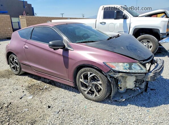 JHMZF1D65GS001572 2016 HONDA CR-Z Purple Front right