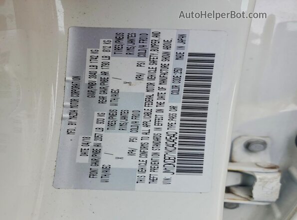 JM1DKDB71K0404540 2019 MAZDA CX-3 White Vista del compartimento del motor