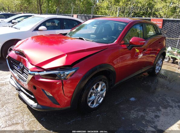 JM1DKDB79L1471012 2020 MAZDA CX-3 Red წინა მარცხენა ხედი სამი მეოთხედიდან