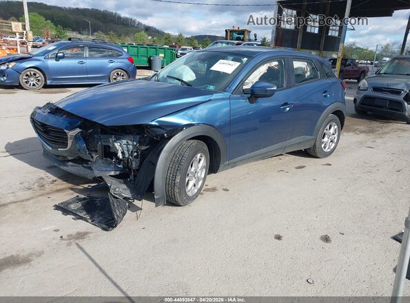 JM1DKFB76L1474400 2020 MAZDA CX-3 Синий Передняя левая четверть
