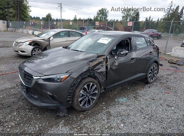 JM1DKFC74K0441897 2019 MAZDA CX-3 Gray წინა მარცხენა ხედი სამი მეოთხედიდან