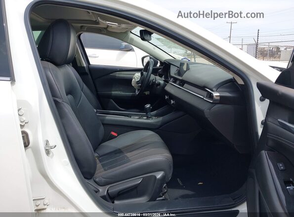 JM1GL1TY5M1613826 2021 MAZDA 6 White Widok wnętrza z przodu