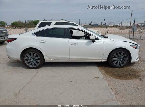 JM1GL1TY5M1613826 2021 MAZDA 6 White Widok wnętrza z tyłu