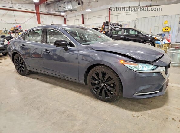 JM1GL1WYXM1600937 2021 MAZDA 6 Blue Delantero derecho