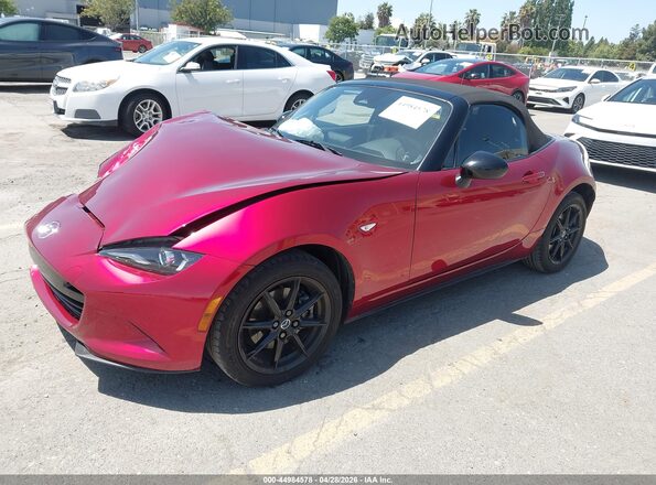 JM1NDAB75S0657907 2025 MAZDA MX-5 MIATA Red წინა მარცხენა ხედი სამი მეოთხედიდან