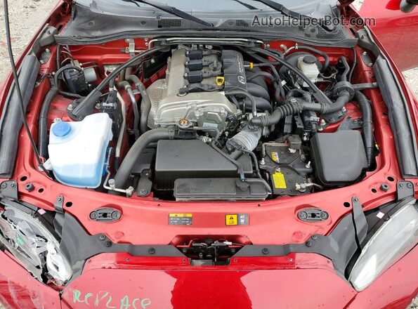 JM1NDAC76K0307782 2019 MAZDA MX-5 Red Widok wnętrza z tyłu