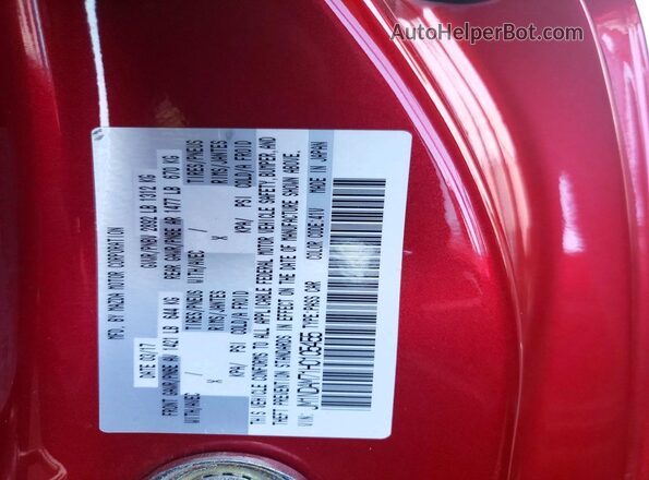 JM1NDAM71H0105455 2017 MAZDA MX-5 Red Вид наклейки з VIN-кодом