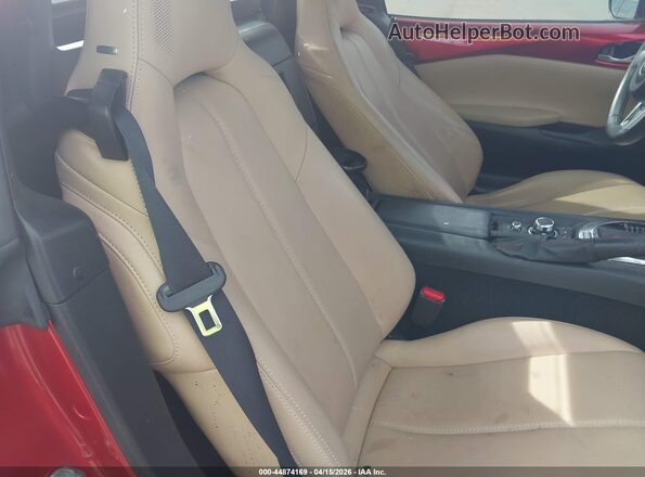 JM1NDAM78J0205235 2018 MAZDA MX-5 MIATA RF Red VIN კოდის სტიკერის ხედი