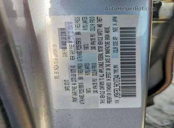 JM3KFBDL3H0187244 2017 MAZDA CX-5 Серебряный Вид наклейки с VIN-кодом