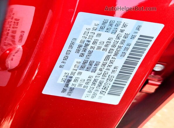 JM3KJBHD1S1129197 2025 MAZDA CX-70 Red VIN կոդի պիտակի տեսք