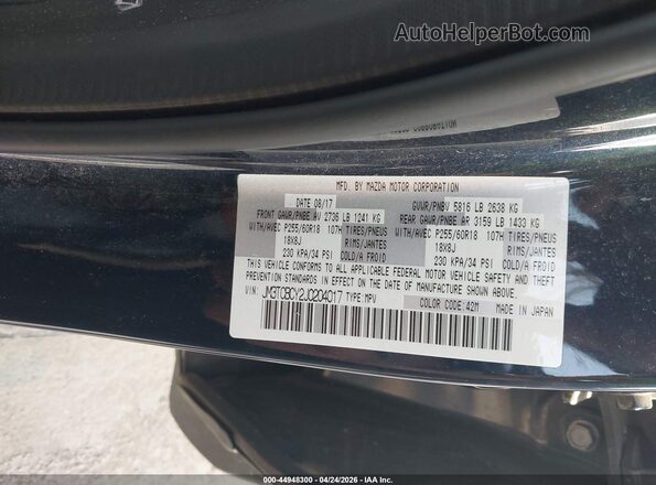 JM3TCBCY2J0204017 2018 MAZDA CX-9 Blue Engine compartment view