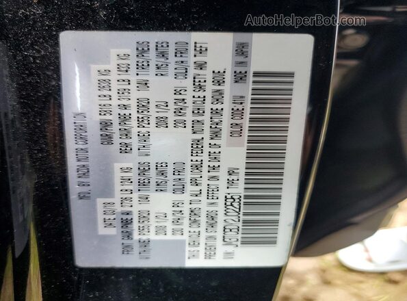 JM3TCBDY2J0225951 2018 MAZDA CX-9 Черный Вид наклейки с VIN-кодом