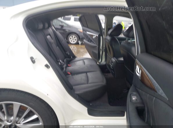JN1CV7AP7JM240193 2018 INFINITI Q50 White VIN კოდის სტიკერის ხედი