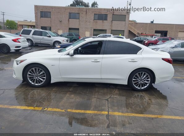 JN1CV7AP7JM240193 2018 INFINITI Q50 White სალონის 360-გრადუსიანი ხედი