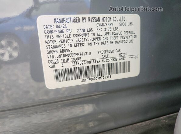 JN1DF0CD0RM741319 2024 NISSAN ARIYA Gray Vista interior de 360 grados