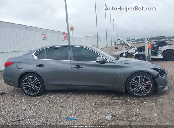 JN1EV7AP5HM742297 2017 INFINITI Q50 Серый Вид задней части салона