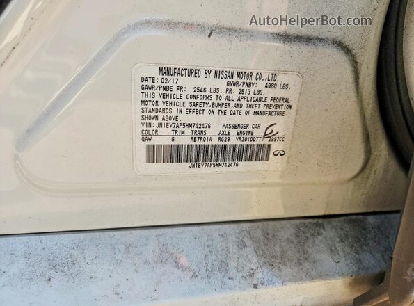 JN1EV7AP5HM742476 2017 INFINITI Q50 Белый Вид подкапотного пространства