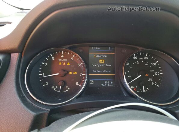 JN8AT2MT0JW485867 2018 NISSAN ROGUE Black ხელსაწყოთა პანელის ხედი