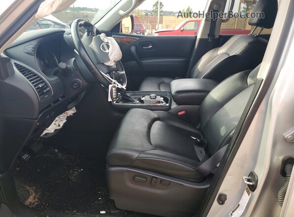 JN8AY2AC2M9145659 2021 NISSAN ARMADA Silver Вид салону спереду