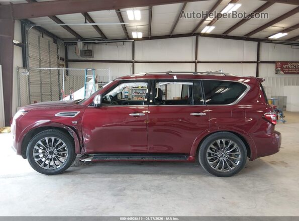 JN8AY2DA0N9390357 2022 NISSAN ARMADA Maroon Սալոնի 360 աստիճան տեսք