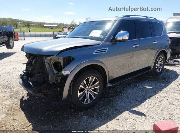 JN8AY2ND5L9110163 2020 NISSAN ARMADA Gray Առջևի ձախ երեք քառորդ տեսարան