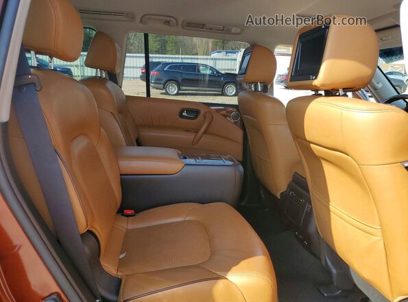 JN8AY2NE0H9703638 2017 NISSAN ARMADA Brown Rear interior view