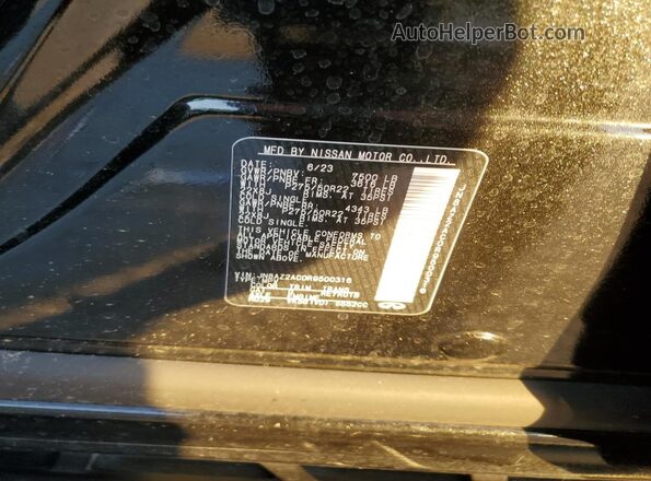 JN8AZ2AC0R9500316 2024 INFINITI QX80 Black VIN sticker view