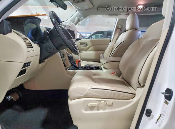 JN8AZ2AFXM9717536 2021 INFINITI QX80 White Widok wnętrza z przodu