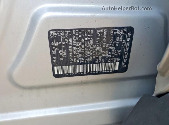 JN8BT3BB9PW463573 2023 NISSAN ROGUE Серебряный Вид наклейки с VIN-кодом