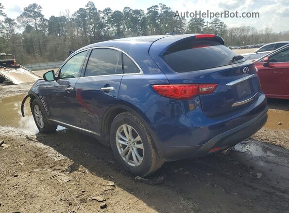 JN8CS1MW9HM414902 2017 INFINITI QX70 Blue Trasero izquierdo