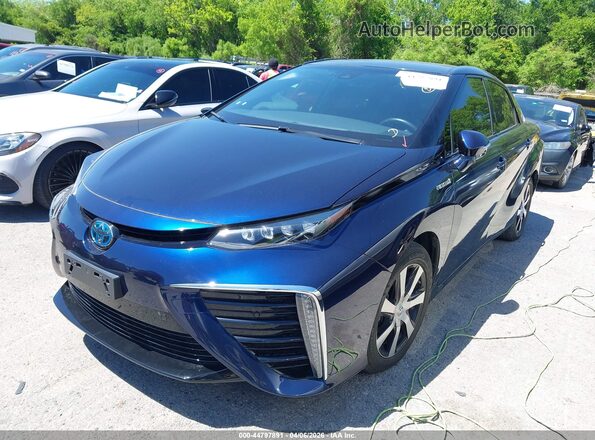 JTDBVRBD4KA007691 2019 TOYOTA MIRAI Blue Առջևի ձախ երեք քառորդ տեսարան