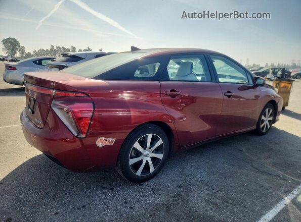 JTDBVRBD6KA007241 2019 TOYOTA MIRAI Бордовый Задняя правая четверть