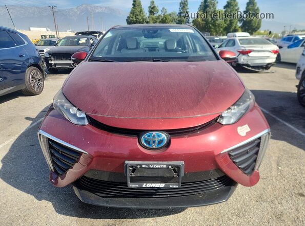 JTDBVRBD6KA007241 2019 TOYOTA MIRAI Бордовый Вид спереди