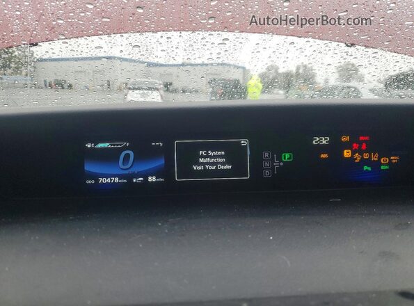 JTDBVRBD8KA005667 2019 TOYOTA MIRAI Burgundy Вид щитка приладів