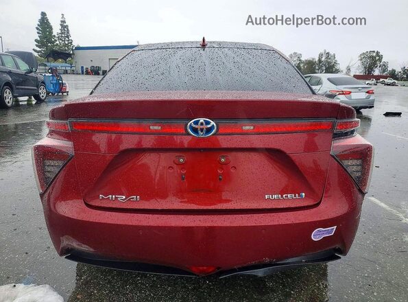 JTDBVRBD8KA005667 2019 TOYOTA MIRAI Burgundy Вид ззаду