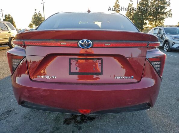 JTDBVRBD8KA006835 2019 TOYOTA MIRAI Burgundy Вид ззаду
