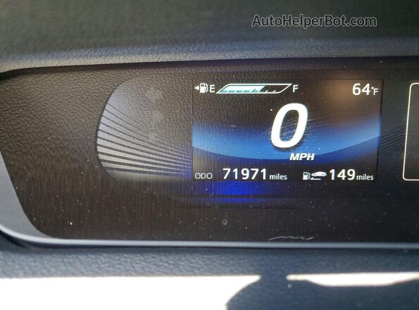 JTDBVRBDXKA006111 2019 TOYOTA MIRAI Blue Սարքավորումների վահանակի տեսք
